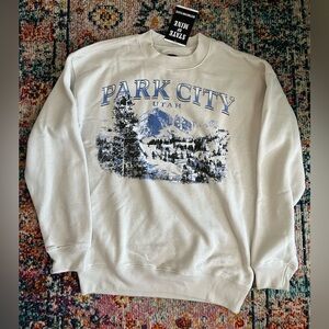 State of Mind White Park City Sweater